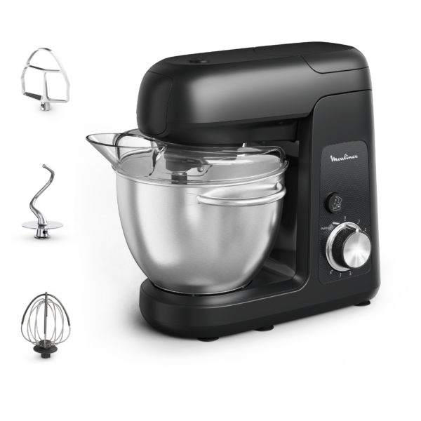 ROBOT PATISSIER MOULINEX 4.6L 8 VITESSES 1100W NOIR QA520825