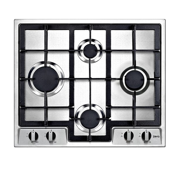 PLAQUE A GAZ SIERA 4F 60CM FONTE INOX PG604LS-A2CI-TH