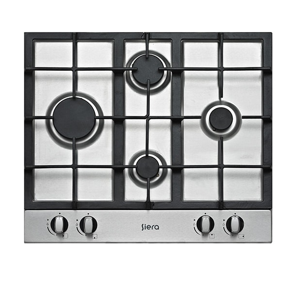 PLAQUE A GAZ SIERA 4F 60CM FONTE INOX PG604LS-CCI-TH