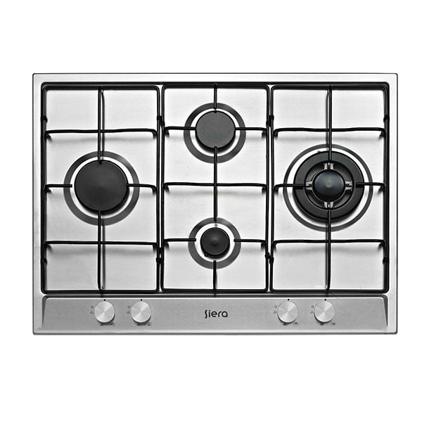 PLAQUE A GAZ SIERA 4F 70CM INOX PG7041RS-A2EI-TH