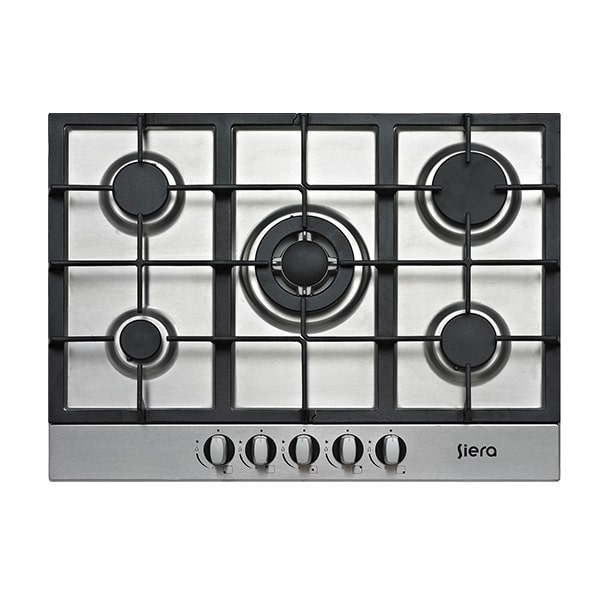 PLAQUE A GAZ SIERA 5F 90CM FONTE INOX PG9051S-CCI-TH