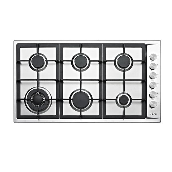 PLAQUE A GAZ SIERA 6F 90CM FONTE PG9061S-A2CI-TH